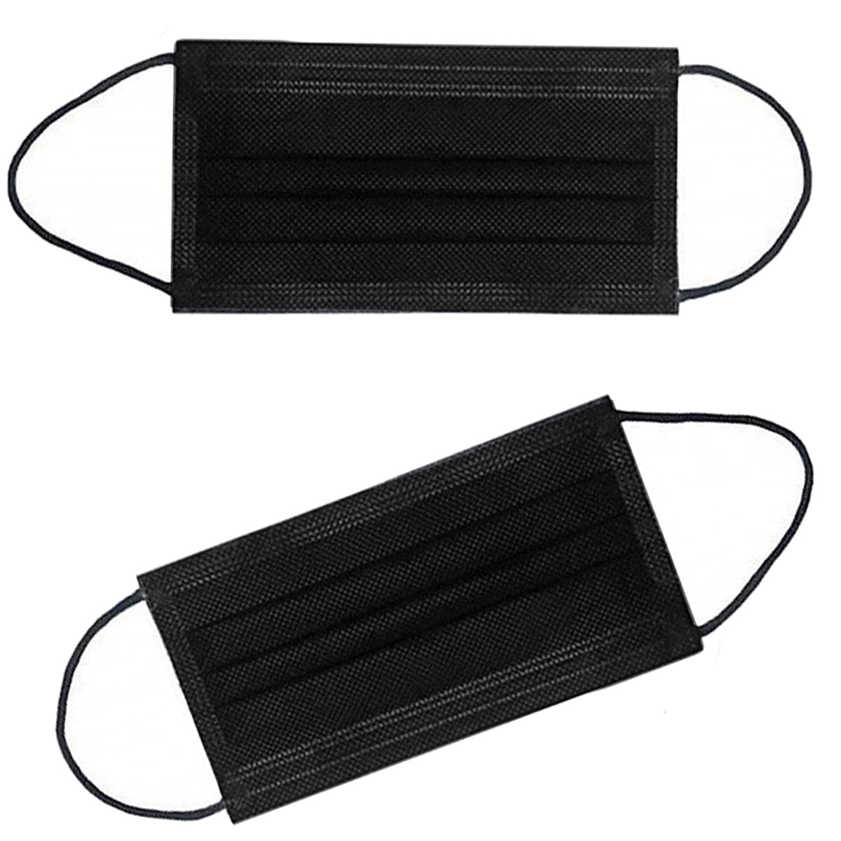 3 Ply Black Disposable Face Mask Filter Protection, 100PCS