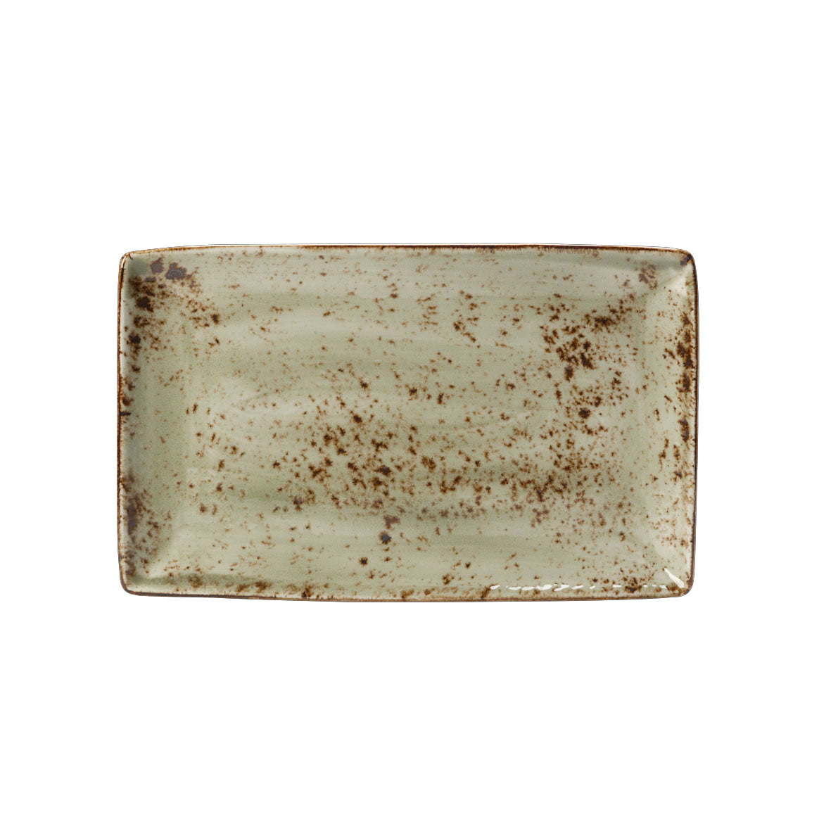 Rectangle Platter L 10.625" W 6.5" Craft Green
