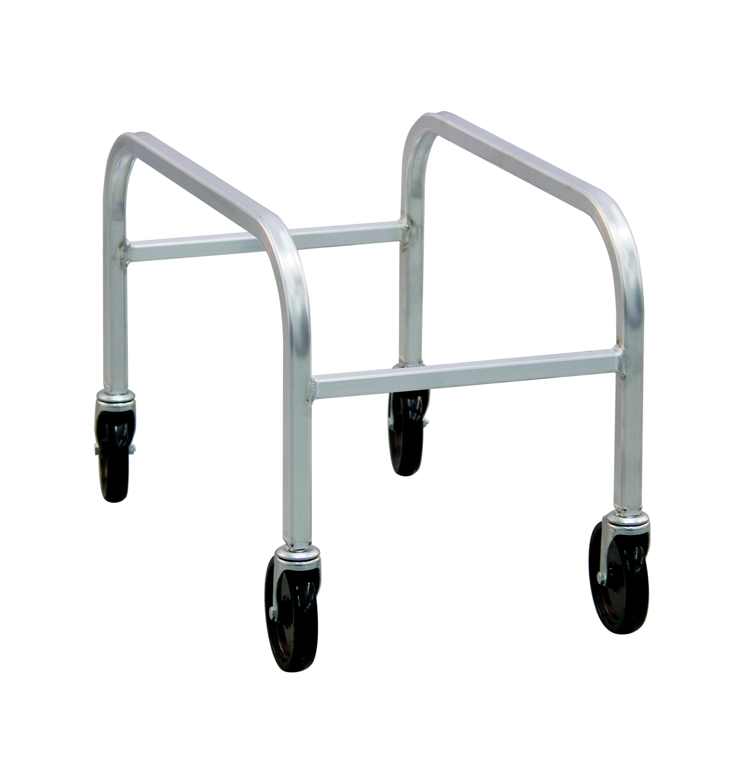 1-Lug (Single-Wide, Single-High) Mobile Economy Welded Aluminum Lug Tub Dolly & Bin Cart - 16.75"W x 19"H x 26"L