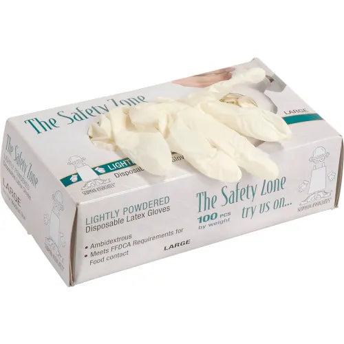 Large Powdered Latex Gloves, 5 mil, 100/Box, 10 Boxes/Case