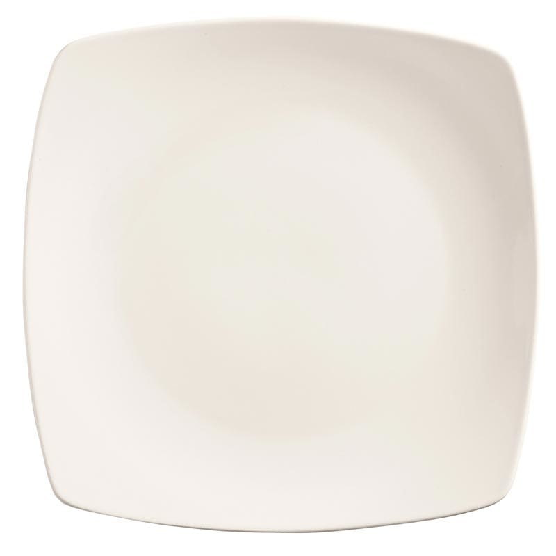 Porcelana 7.25" Square Coupe Plate, Bright White