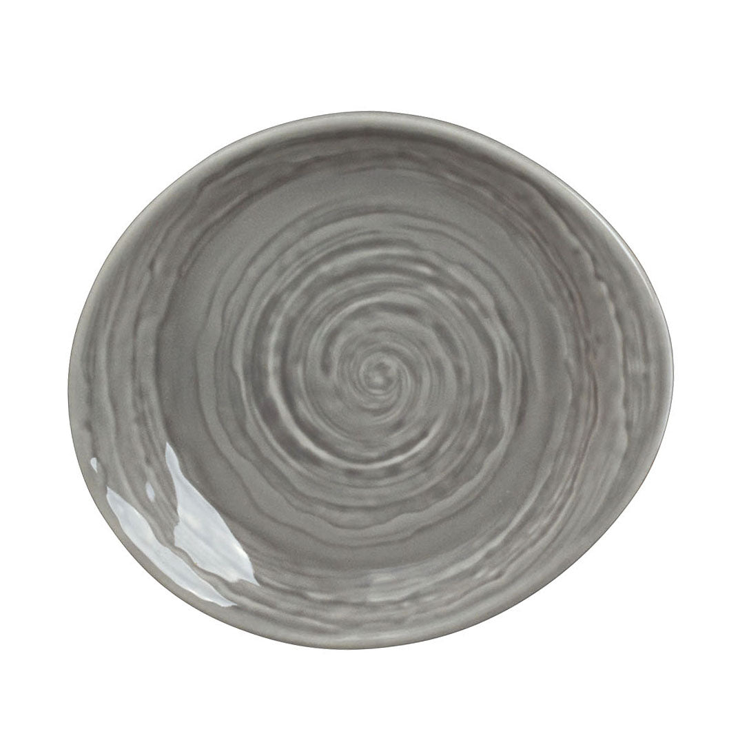 Plate L 6.0" W 5.25" Scape Grey