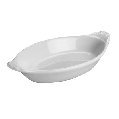 Oval Rarebit Au Gratin L 9.25" W 5.0" (10.0 Oz) Bright White