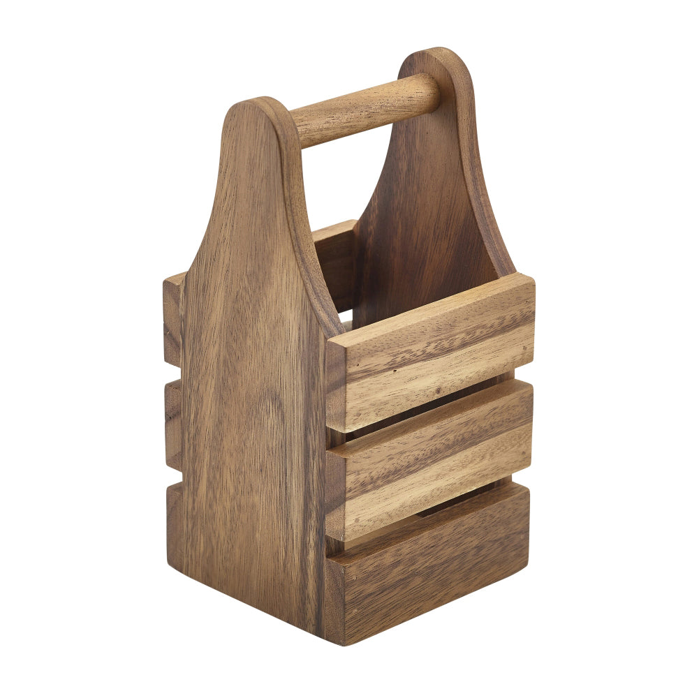Wood Cutlery Holder L 4.0" W 4.0" Gw Wood