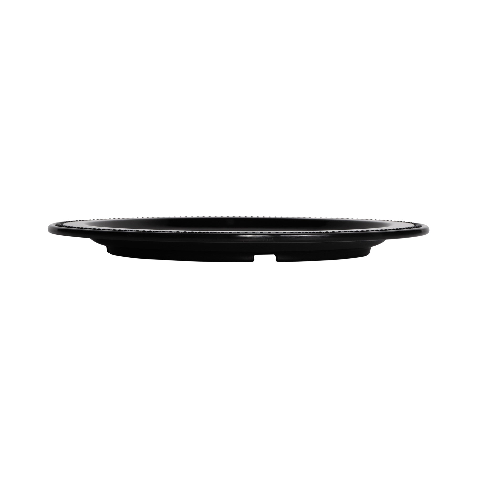 Elite Global Solutions Venetian 12" Almost Round Plate, Black