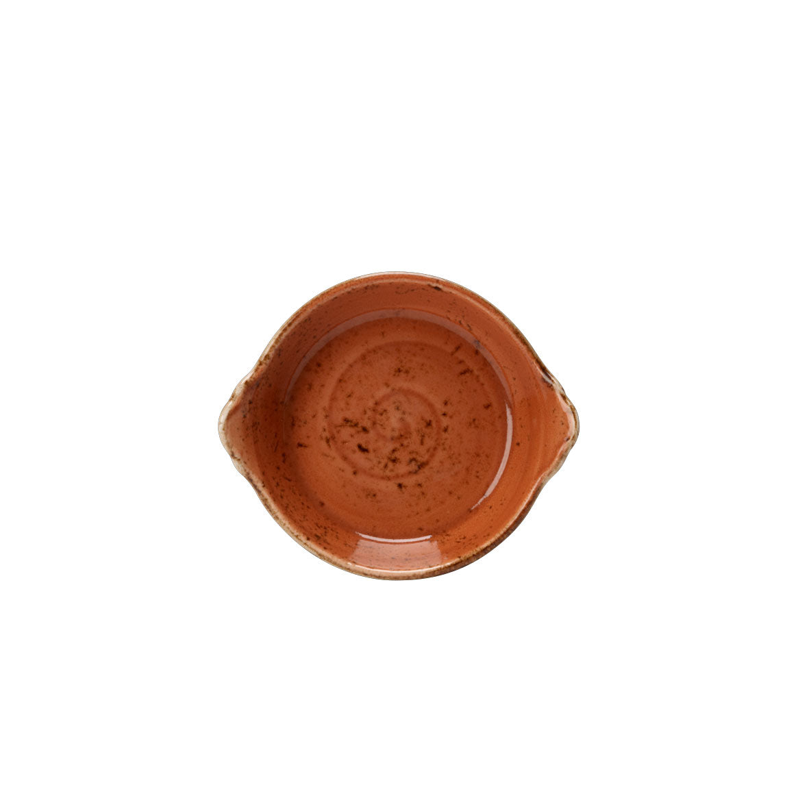 Round Earred Dish L 5.75" W 4.75" (6.5 Oz) Craft Terracott