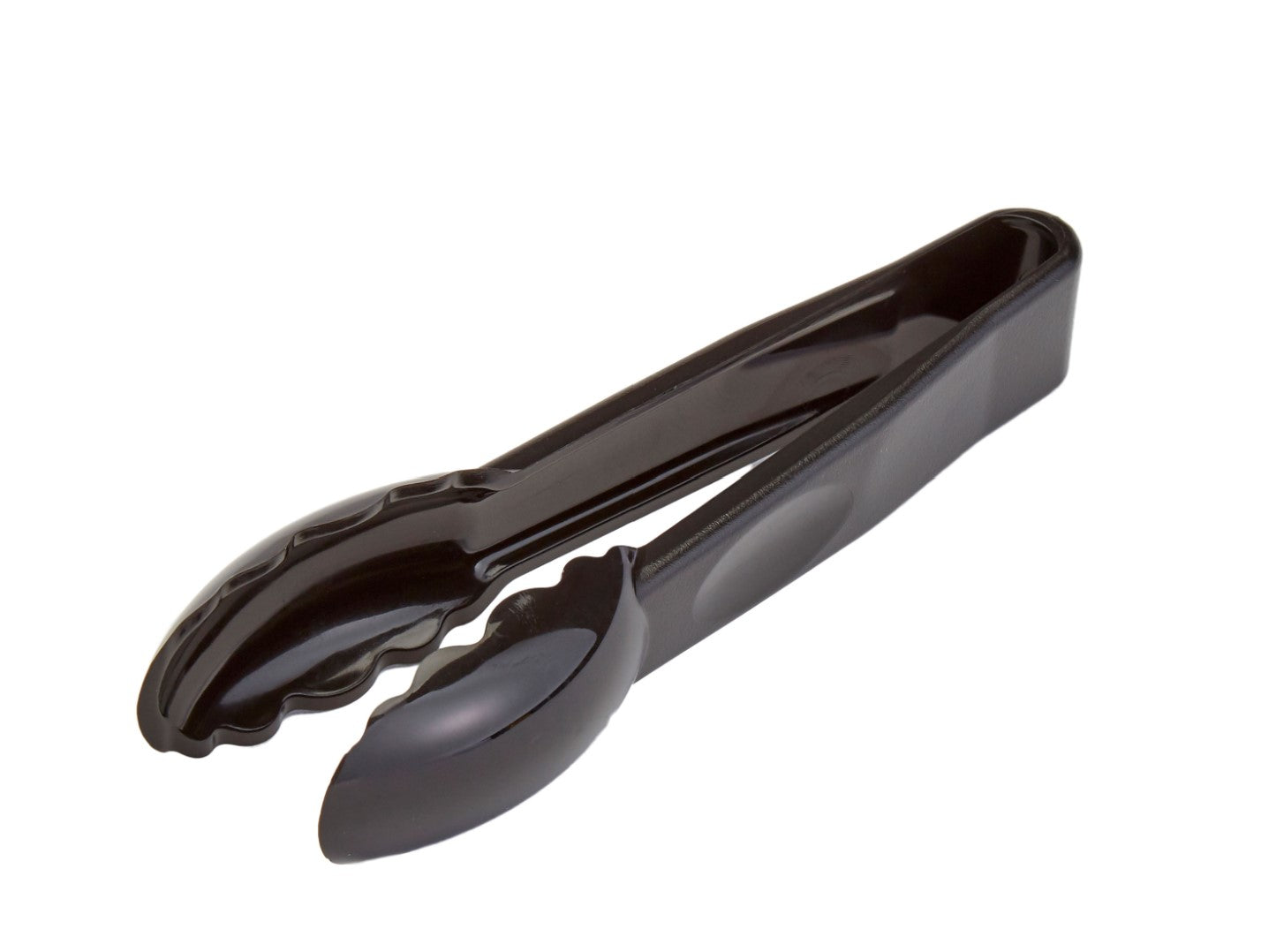 Lugano® Tongs, 6", scallop grip, black