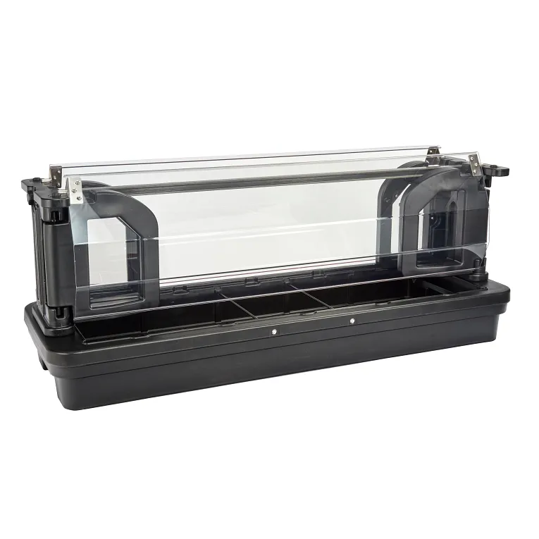 Versa Tabletop Food Bar with Sneeze Guard 76-1/4" Black 5-Pan