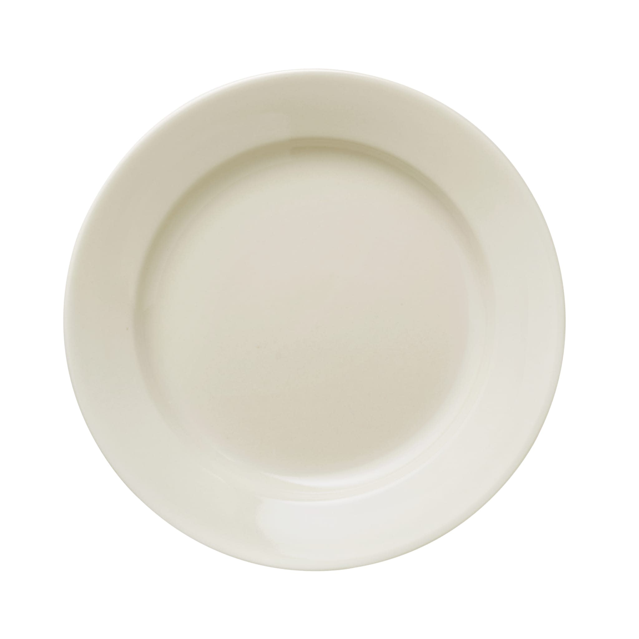 Porcelana 8.75" Round Rolled Edge Plate , Cream White