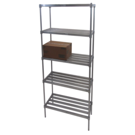 Adjustable Tubular Aluminum Shelving Kit, 36"W x 24"D x 72"H