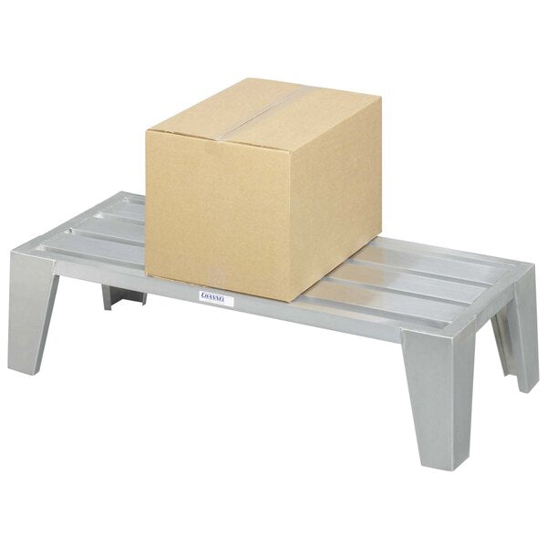 48" x 24" x 12" E-Channel Aluminum Dunnage Rack, Stainless Series - 3,500 lb. Capacity