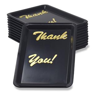 4" x 6" Tip Tray with Credit Card Slot, Black