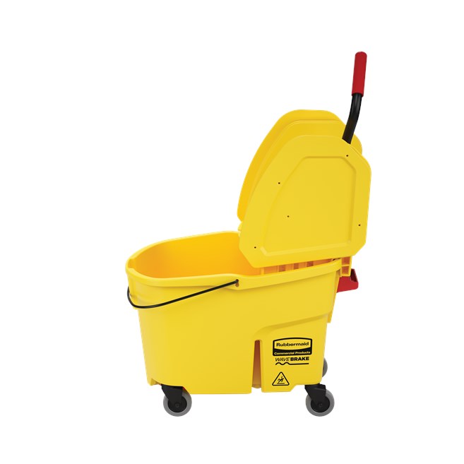 WaveBrake 44 qt. Mop Bucket and Wringer with Foot Pedal, Yellow