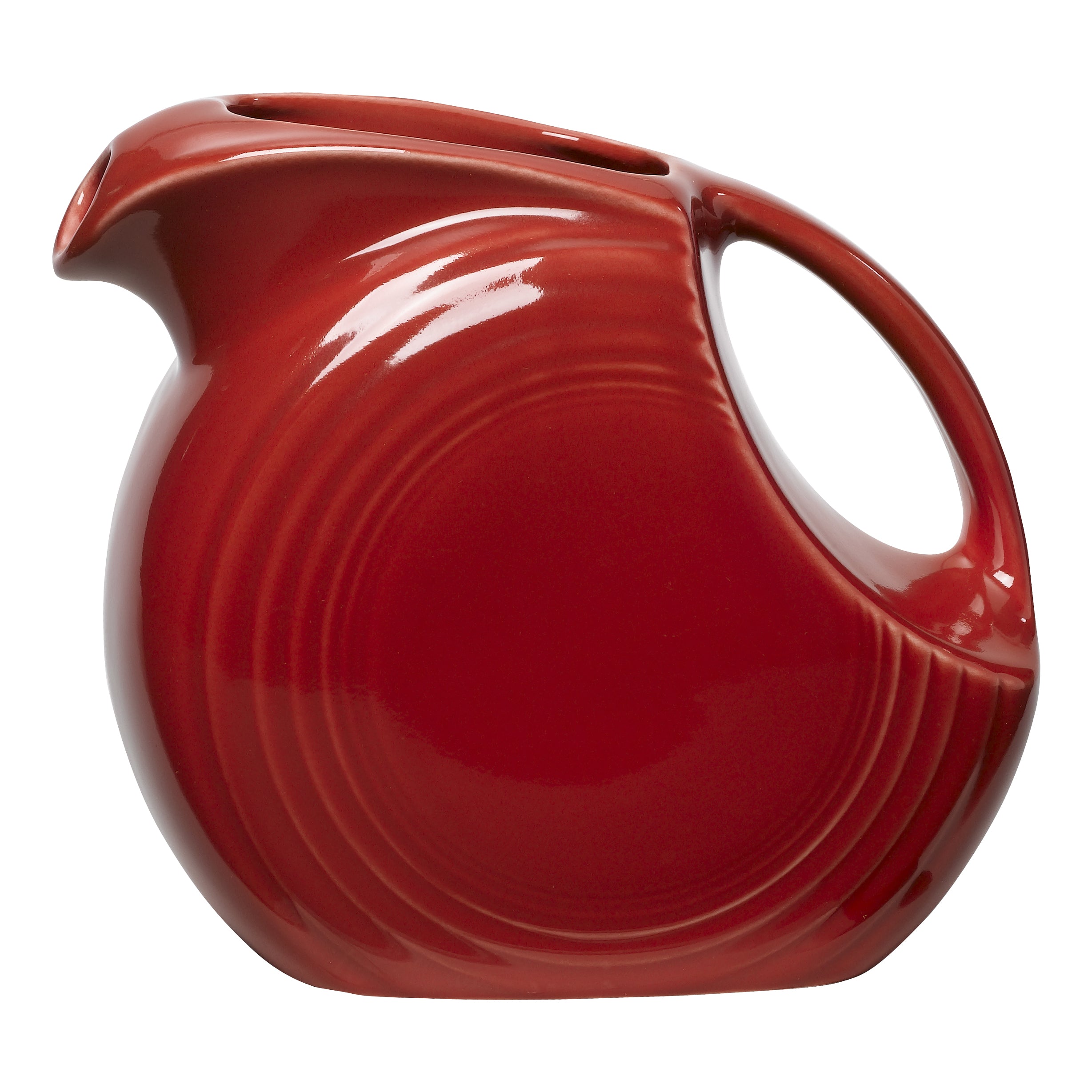 Disc Pitcher L 11.5" W 4.25" (2.0 Qt) Fiesta Scarlet
