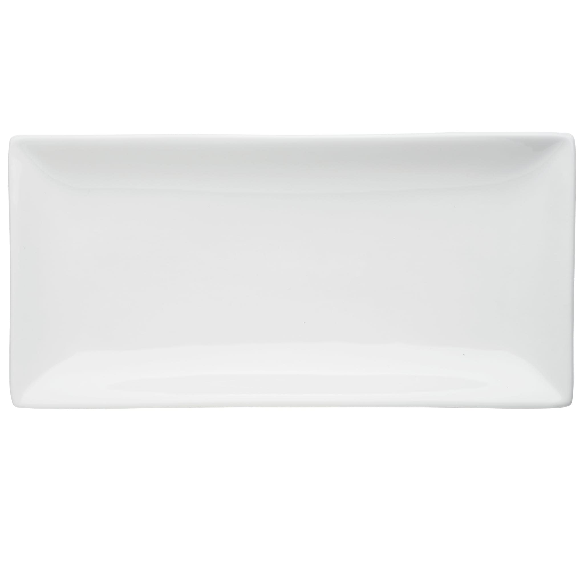 Porcelana 15" x 7-1/4" Sushi Platter, Bright White
