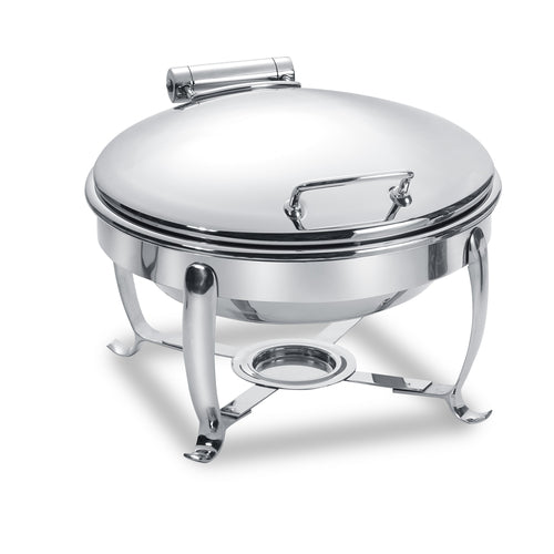 Park Avenue 6 Quart Round Chafing Dish w/ Hinged Lid with Stand, XYLO Bronze Finish