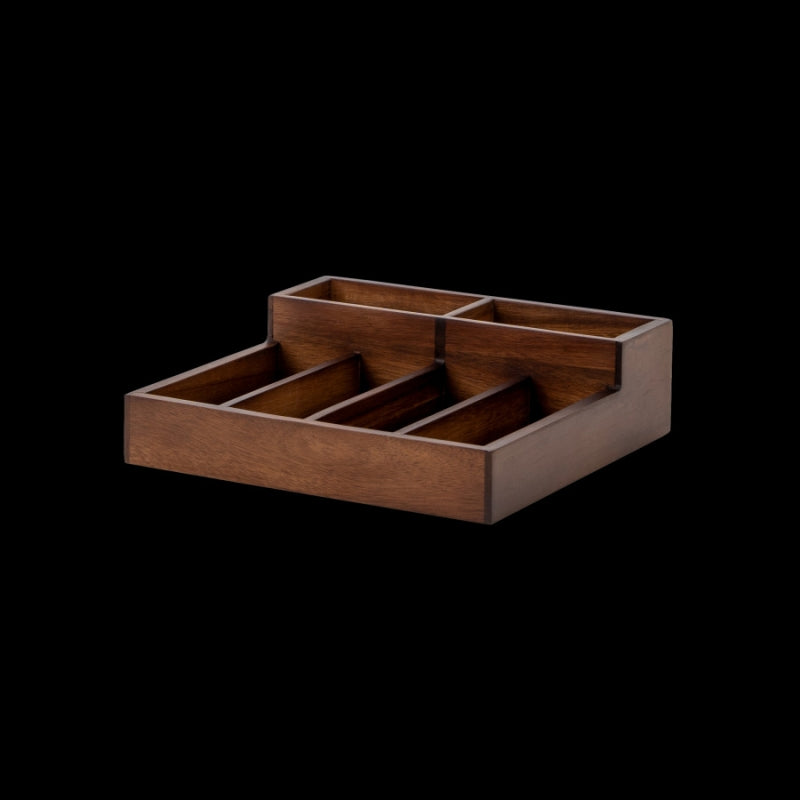 Sugar Box, 8.875" X 8.875" X 2.5", Axis Buffet System, Spire Natural Wood