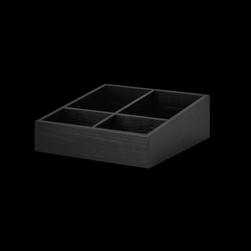 Sugar Tea Box, 8.875" X 8.875" X 3.0", Axis Buffet System, Spire Dark Wood