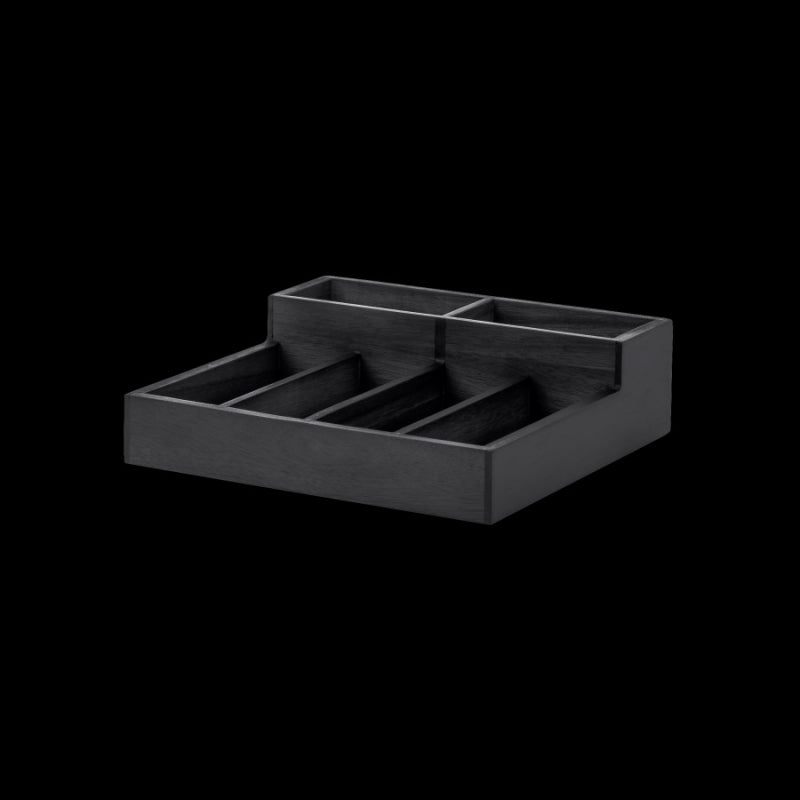 Sugar Box, 8.875" X 8.875" X 2.5", Axis Buffet System, Spire Dark Wood