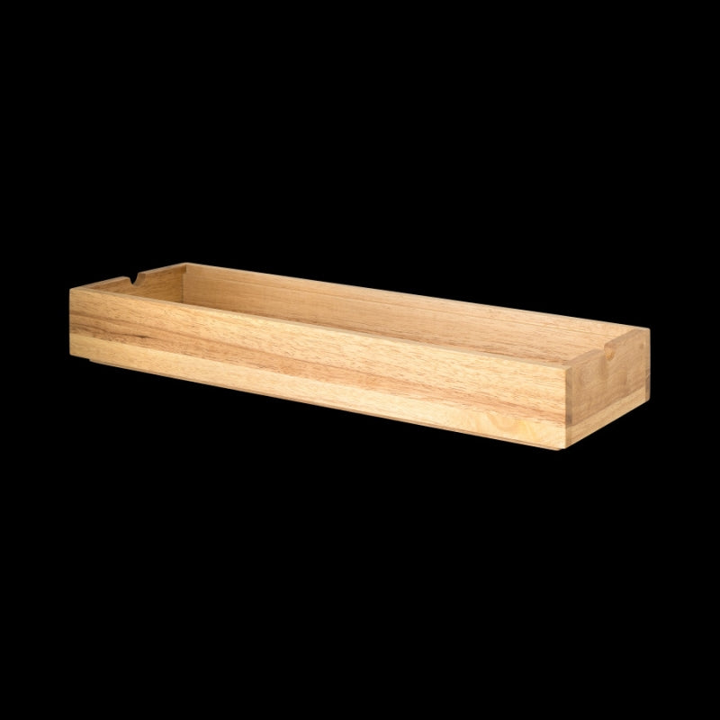 Gastronorm 2/4 Box, 21.875" X 6.875" X 3.0", Axis Buffet System, Pivot Light Wood