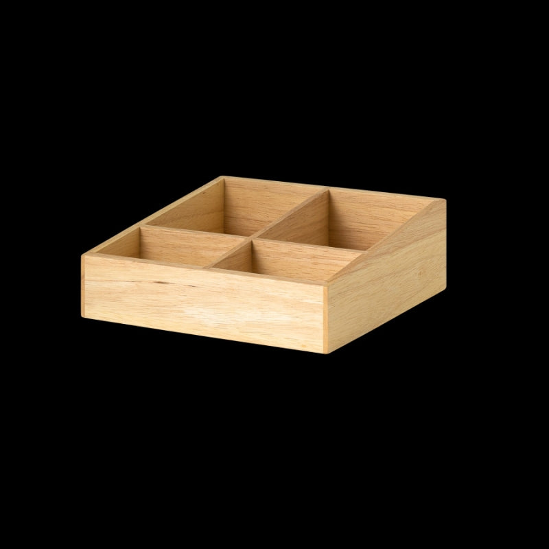 Sugar Tea Box, 8.875" X 8.875" X 3.0", Axis Buffet System, Spire Light Wood