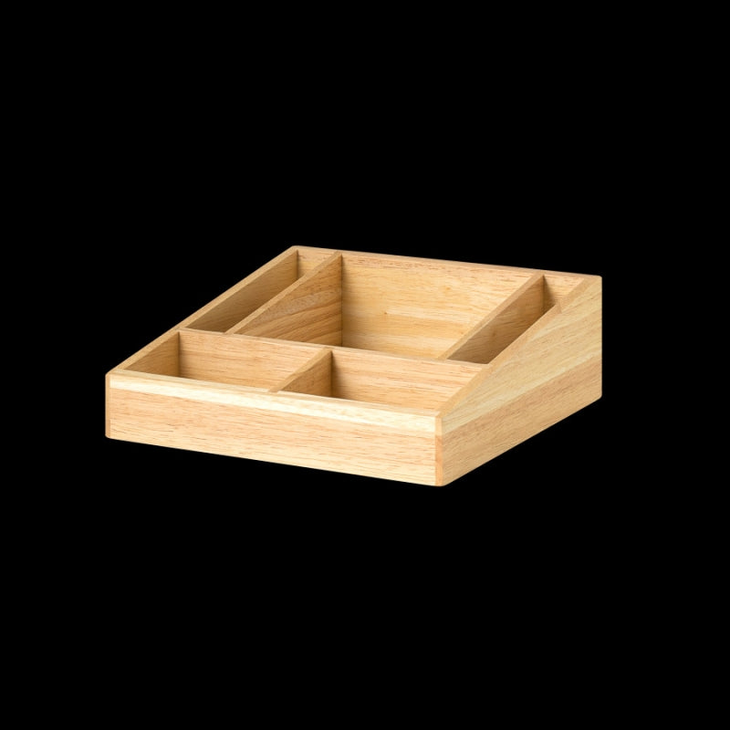 Napkin Box, 8.875" X 8.875" X 3.0", Axis Buffet System, Spire Light Wood