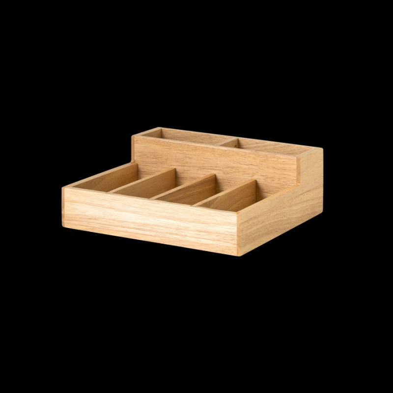 Sugar Box, 8.875" X 8.875" X 2.5", Axis Buffet System, Spire Light Wood