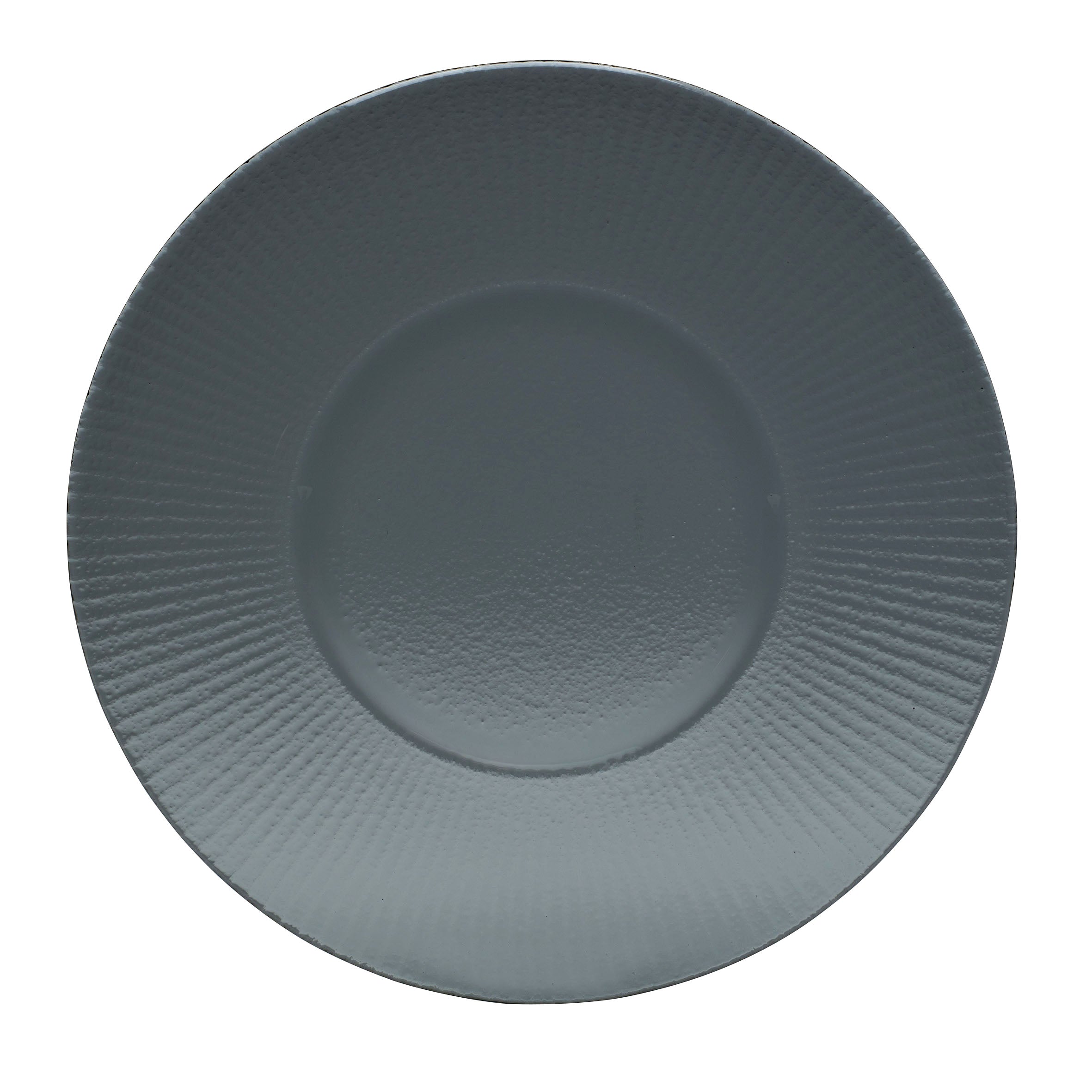 Gourmet Plate Medium Well 11.25" Dia. Willow Smoke