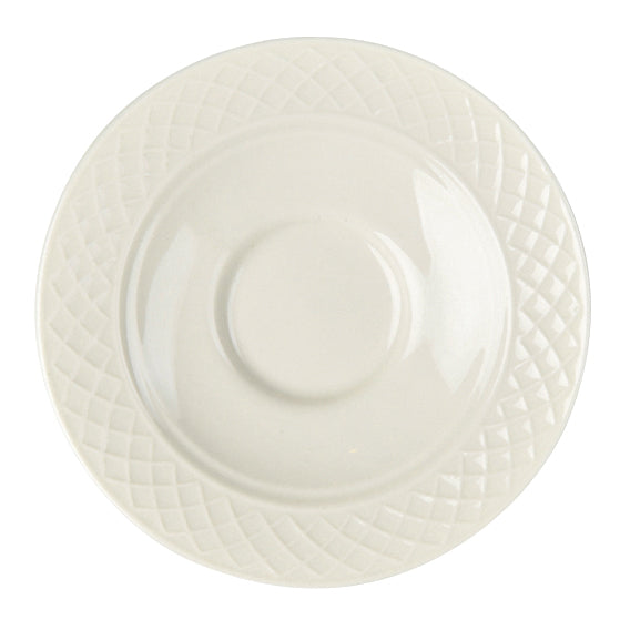 Saucer 5.625" Dia. Gothic Blanc