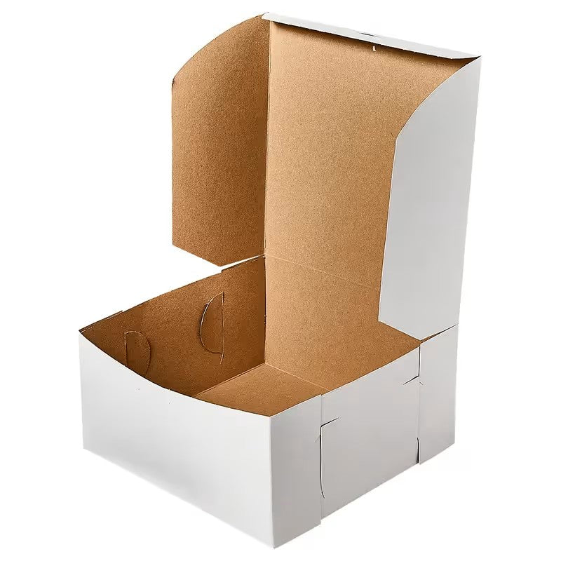 10" x 10" x 5" White Cake Box