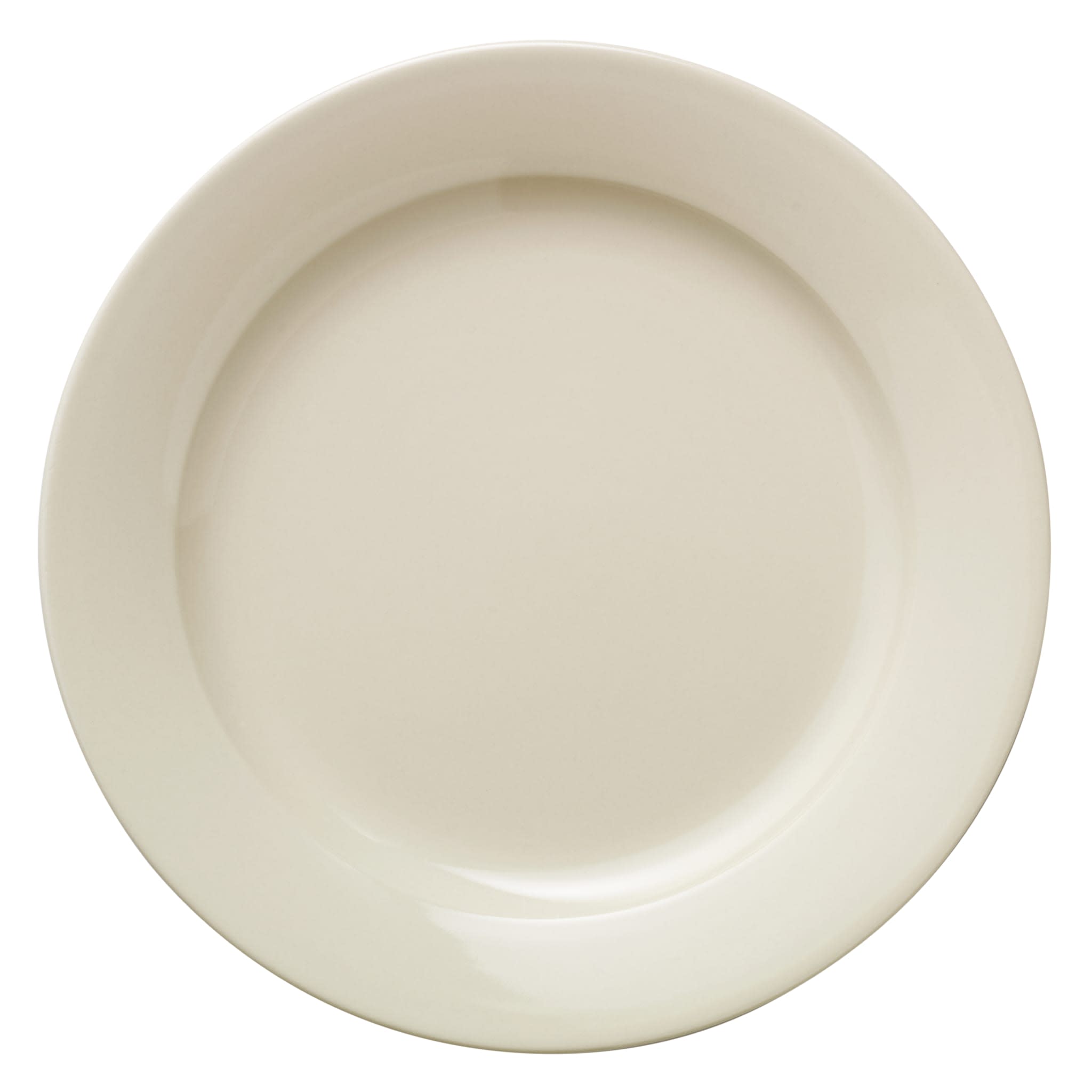 Porcelana 12-1/3" Round Rolled Edge Plate, Cream White