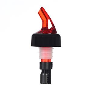 5/8 oz. Liquor Pourer, Red with Black Collar