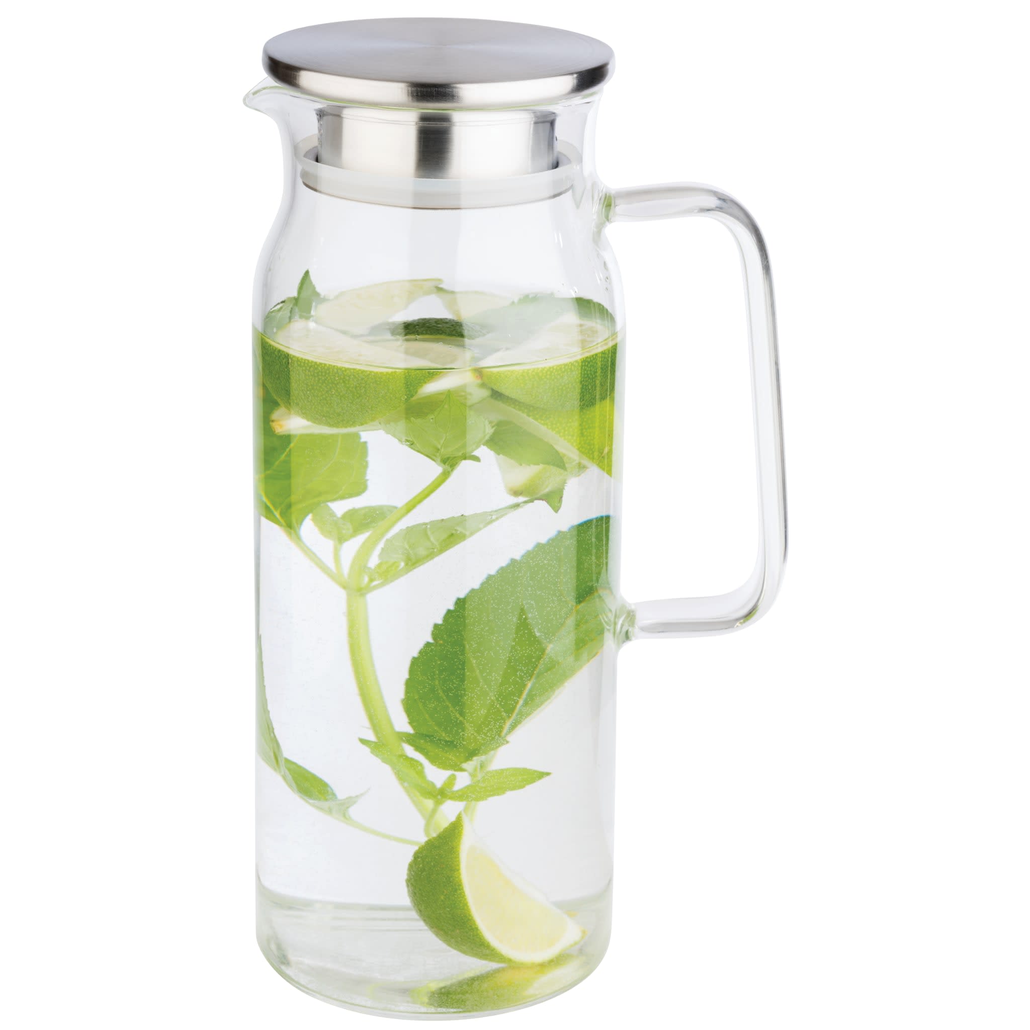 APS 50.75 oz. Handled Glass Carafe with Strainer Lid