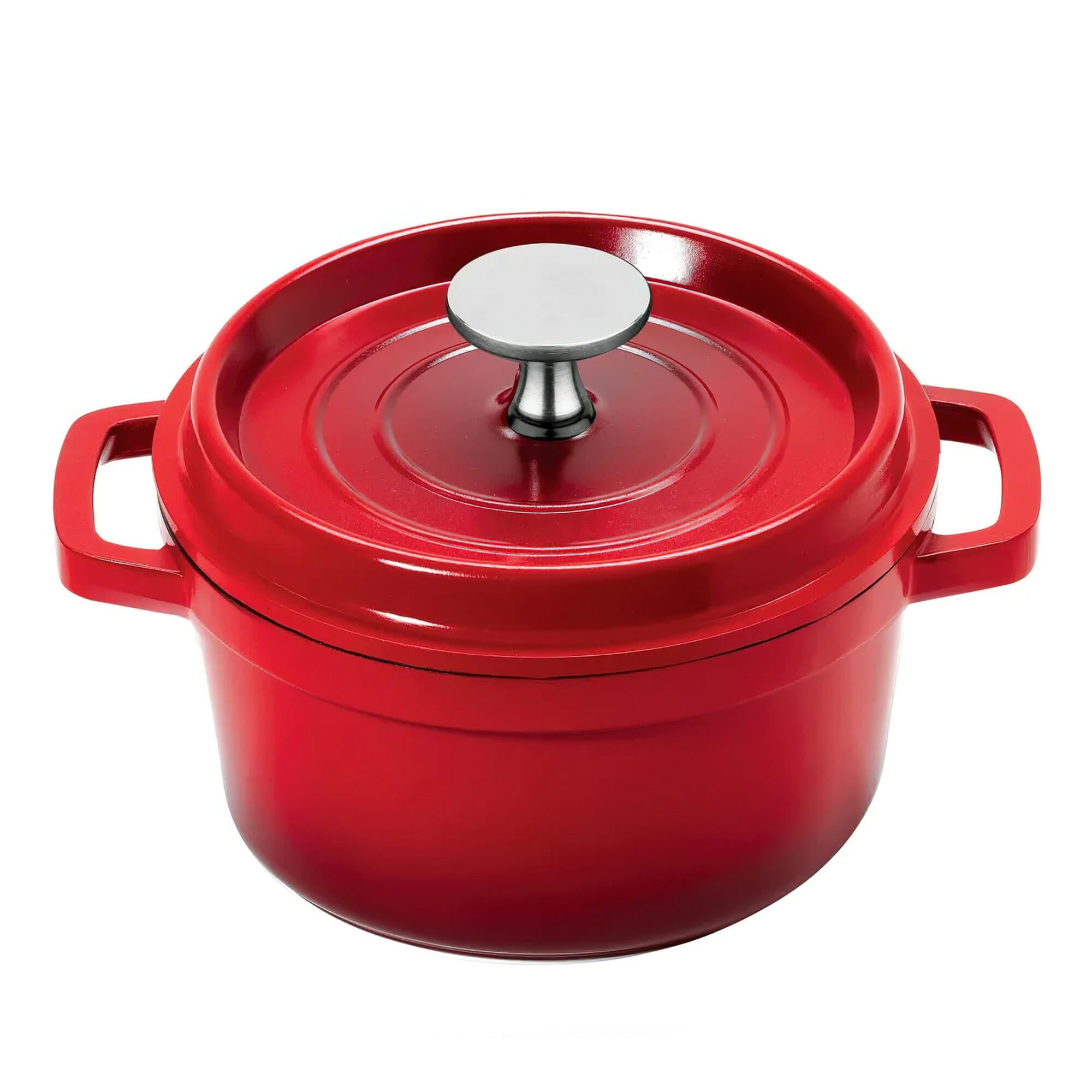 Heiss™ 4 qt. Round Induction Dutch Oven with Lid, Red