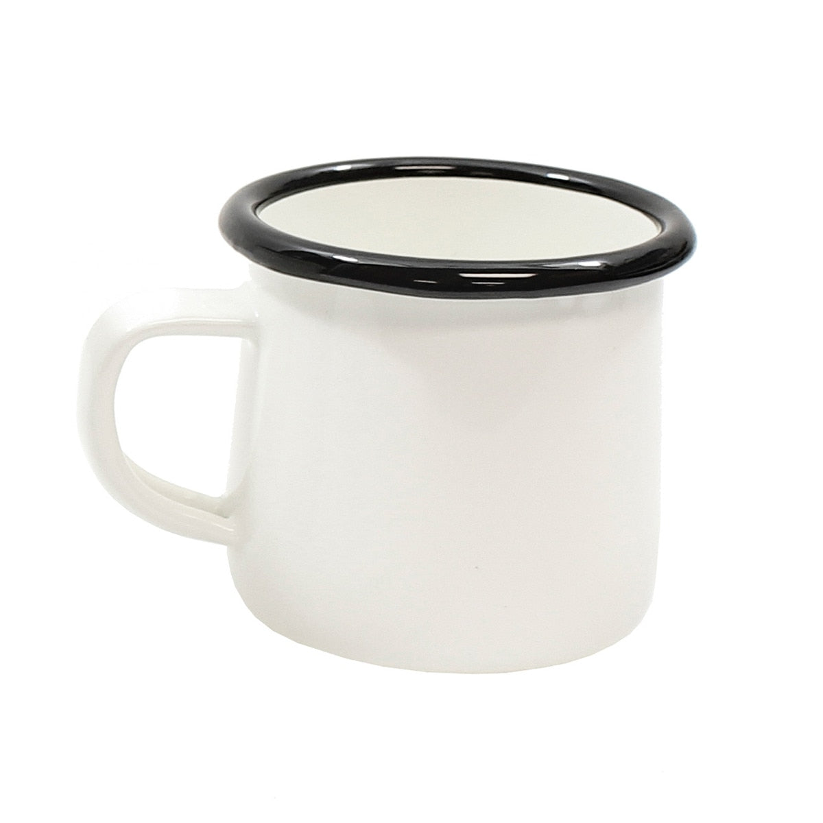 Enamelware Collection™ 6 oz. Mug, White/Black
