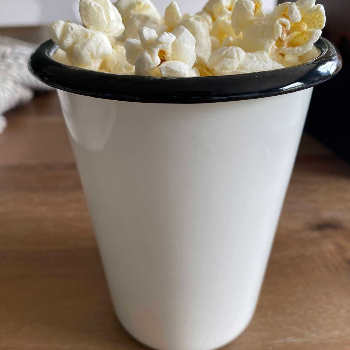 Enamelware Collection™ 16 oz. Side Cup, White/Black