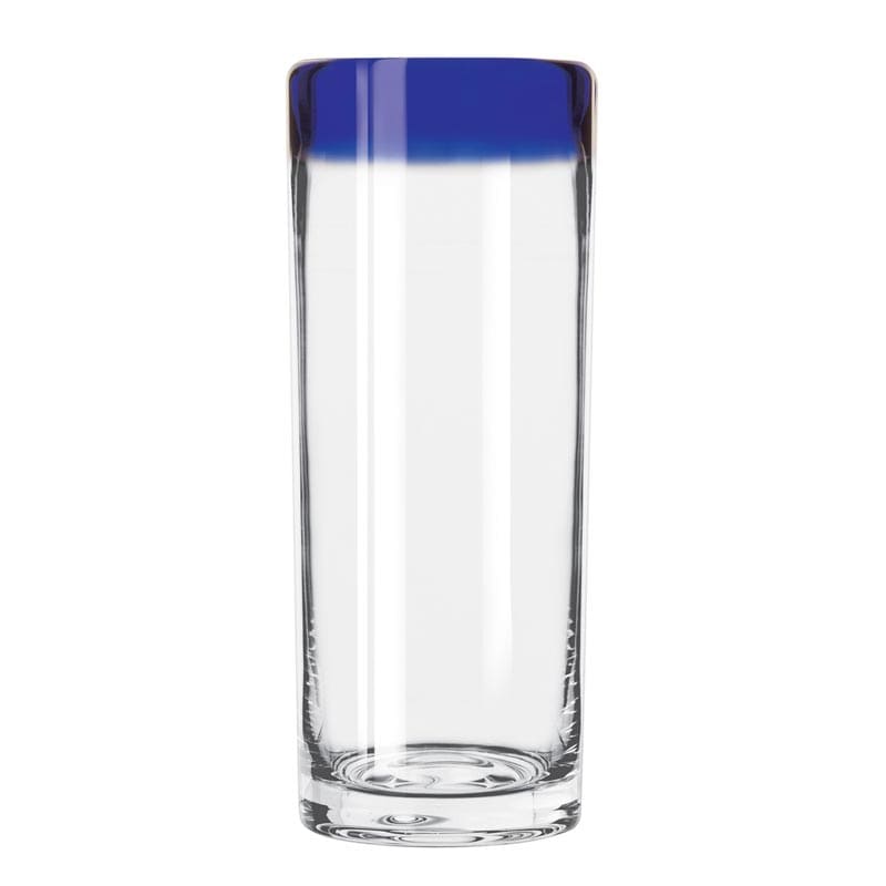 Aruba 16 oz. Zombie Glass with Cobalt Blue Rim