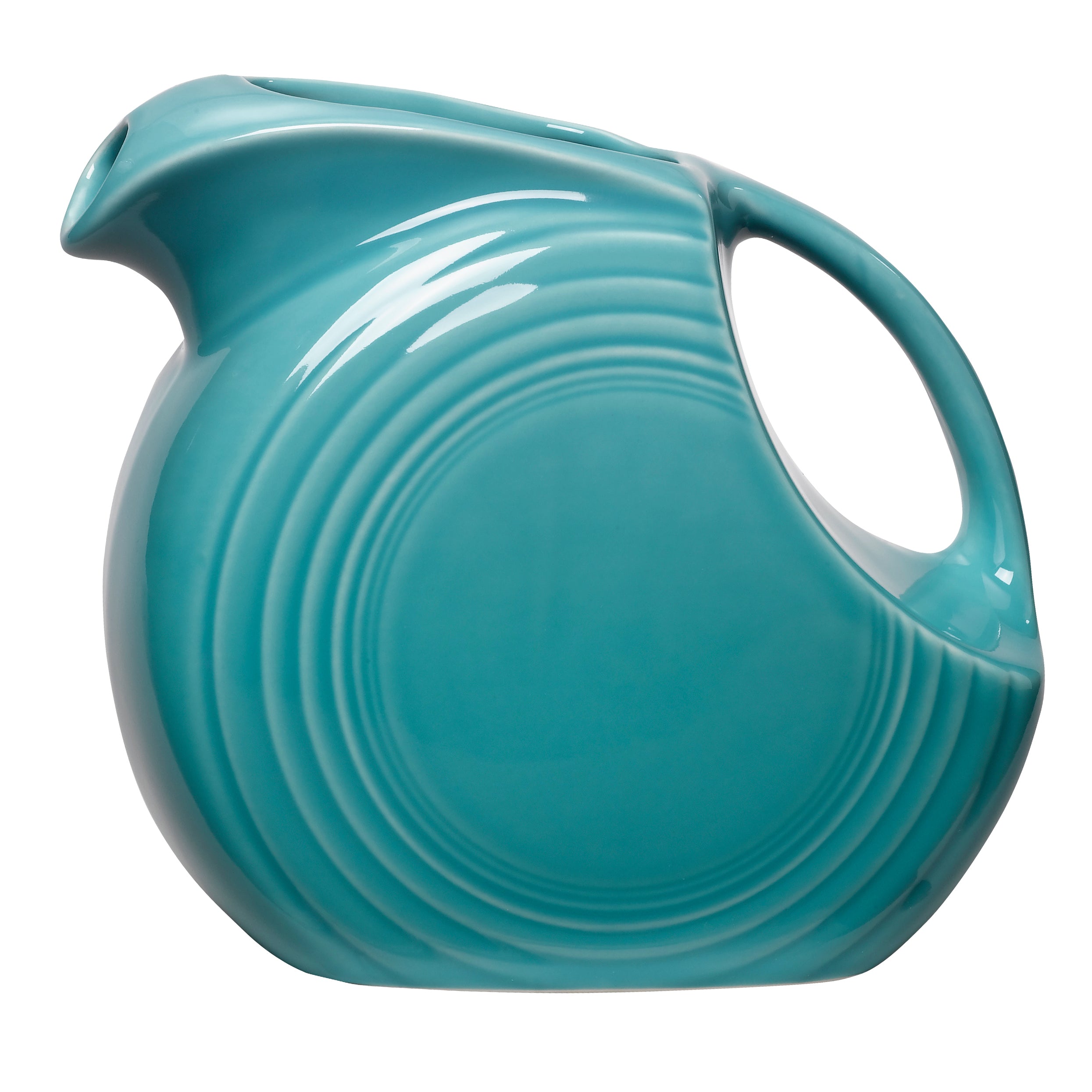 Disc Pitcher L 11.5" W 4.25" (2.0 Qt) Fiesta Turquois