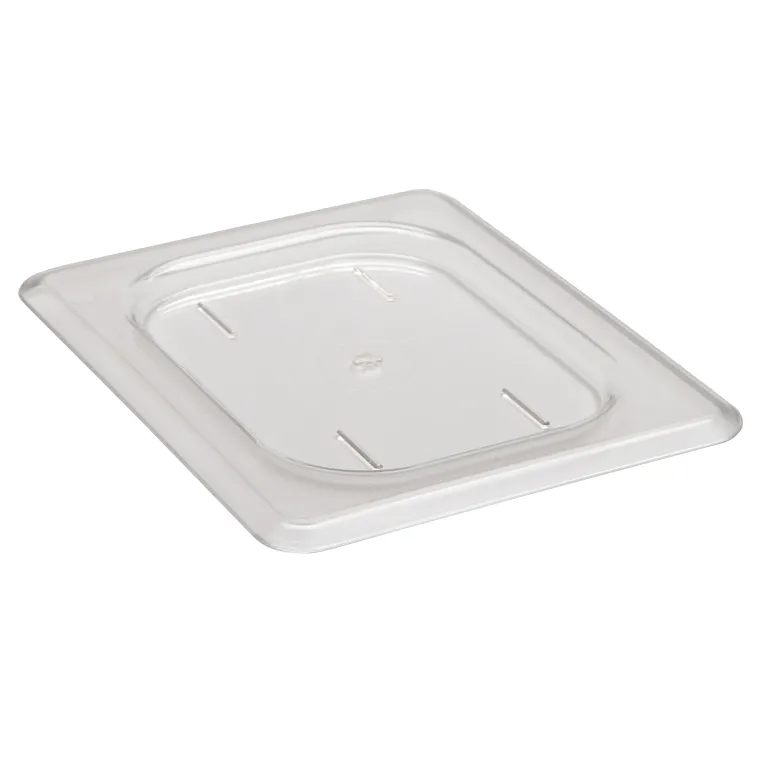 Camwear 1/8 Size Flat Polycarbonate Food Pan Cover, Clear