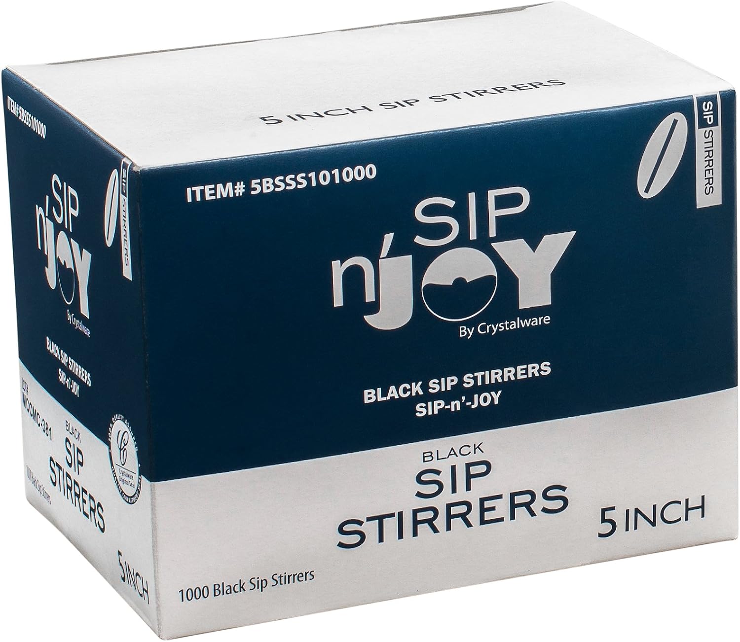 5" Black Sip Stirrers