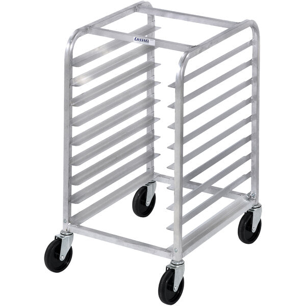 20.5" 5-Pan Heavy-Duty Aluminum Bun Pan Rack - Half Height, End Load