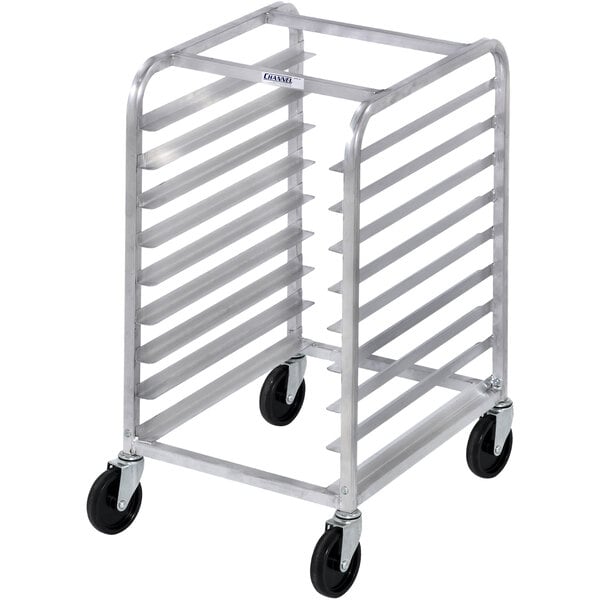 20.5" 6-Pan Heavy-Duty Aluminum Bun Pan Rack - Under-Counter, End Load