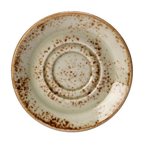 Double Well Saucer 5.75" Dia. Craft Green