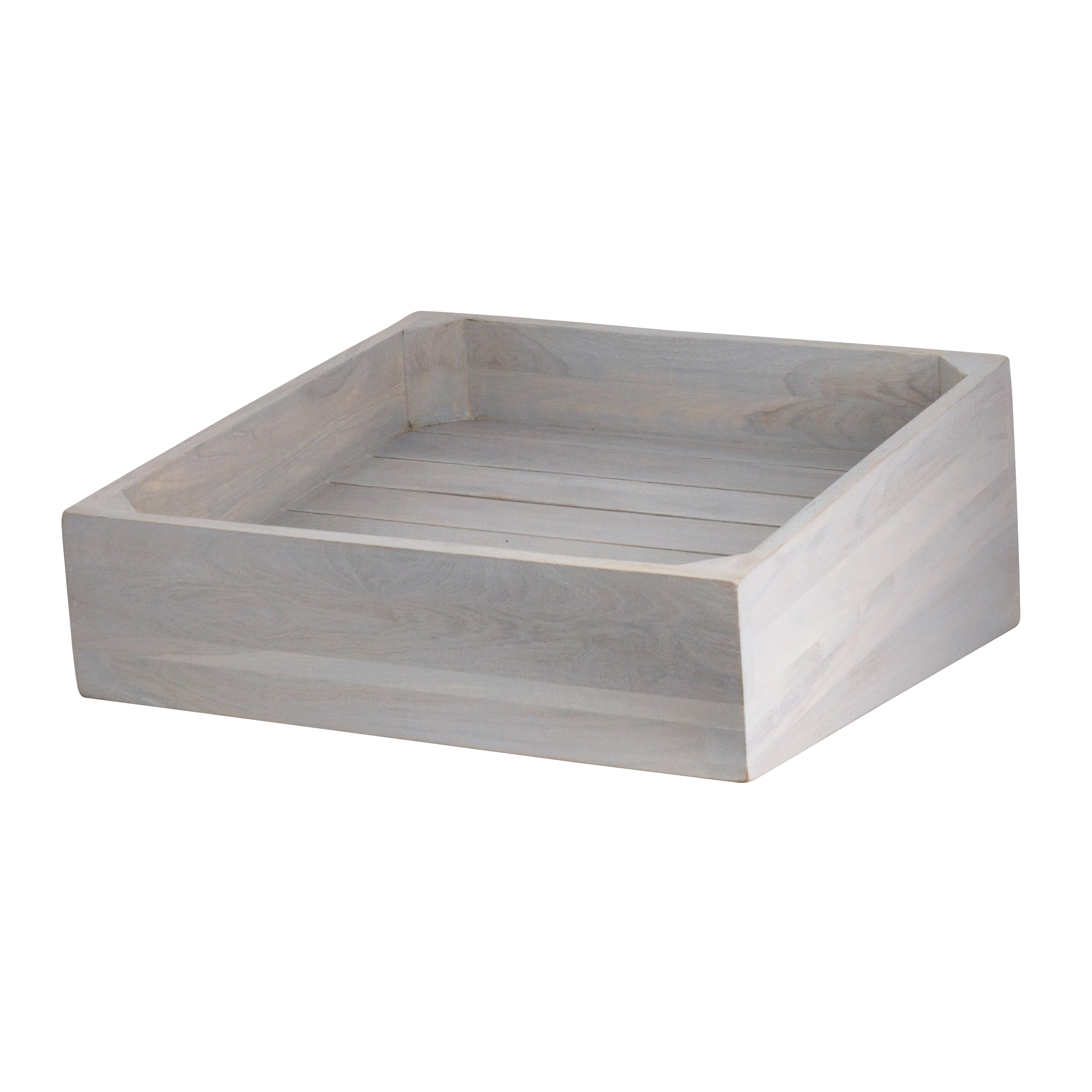 Wood Angle Basket L 14.0" W 14.0" Fusion Buffet S