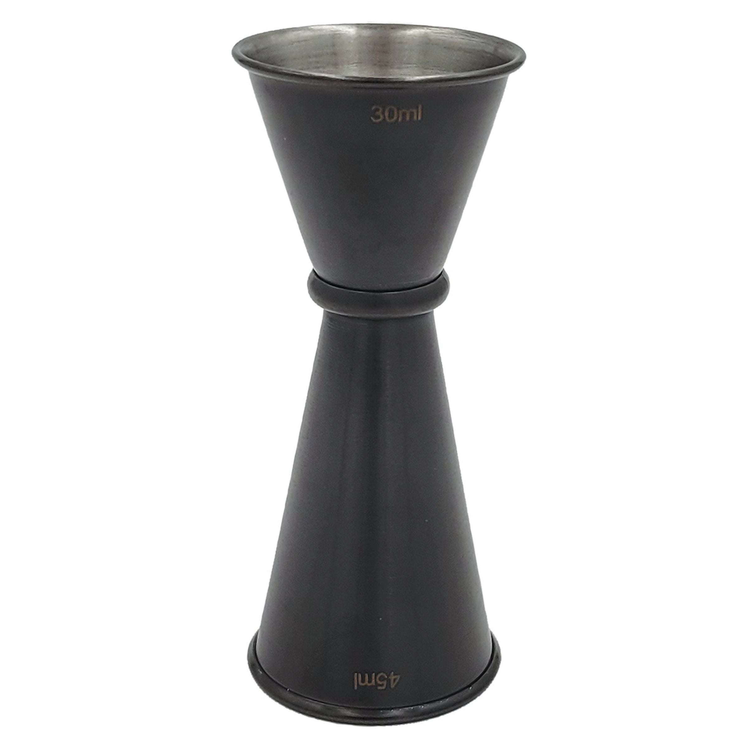 1 x 1-1/2 oz. Japan Style Jigger, Black PVD Finish