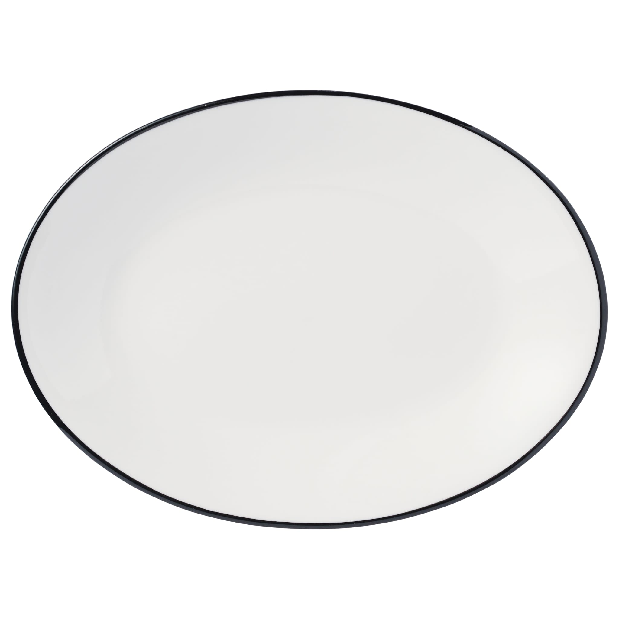Porcelana Linea 13.5" Oval Platter, Black