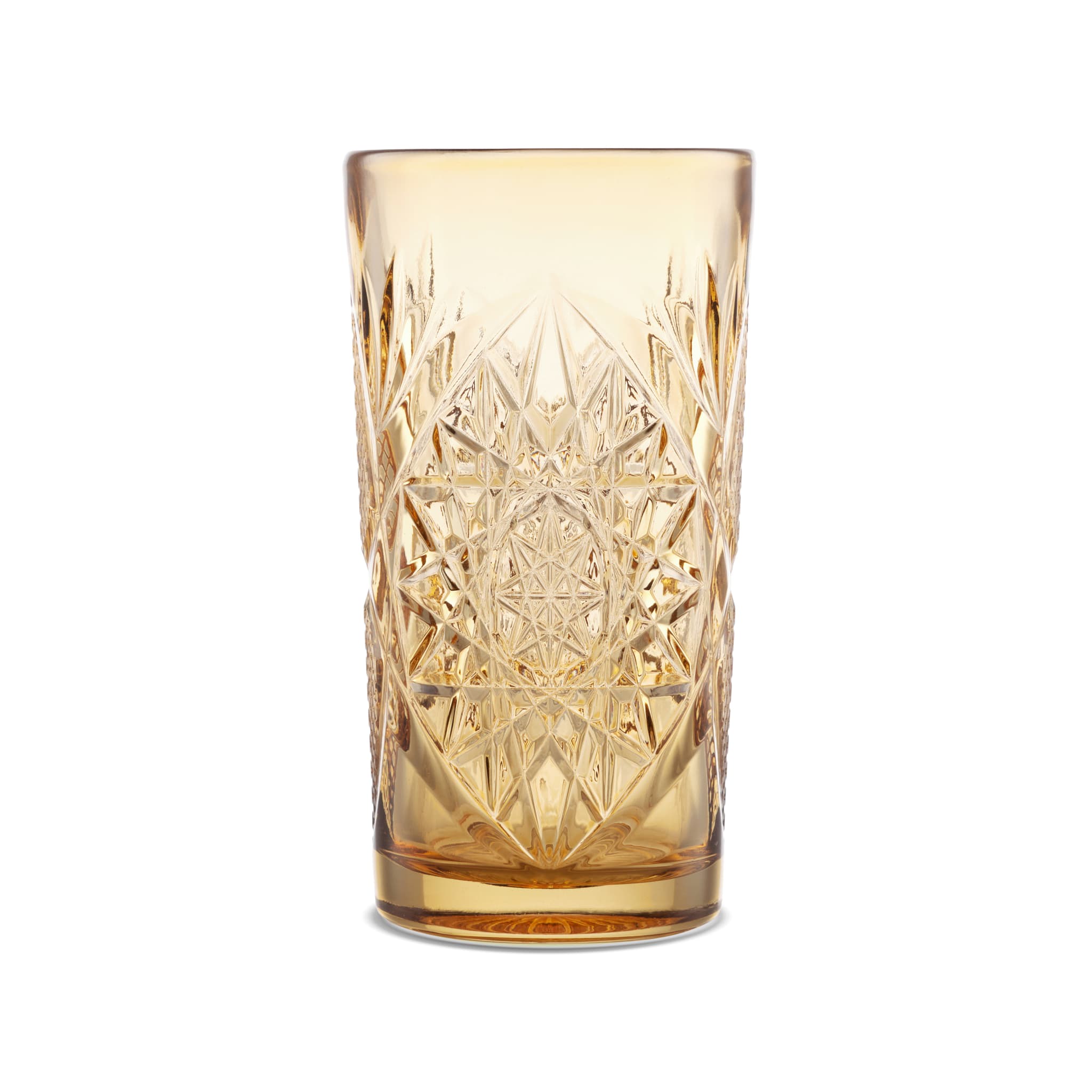 Hobstar 16 oz. Cooler Glass, Topaz