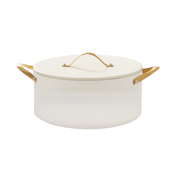 Ambassador Induction Chafer Casserole Dish, 7.4 QT Ivory