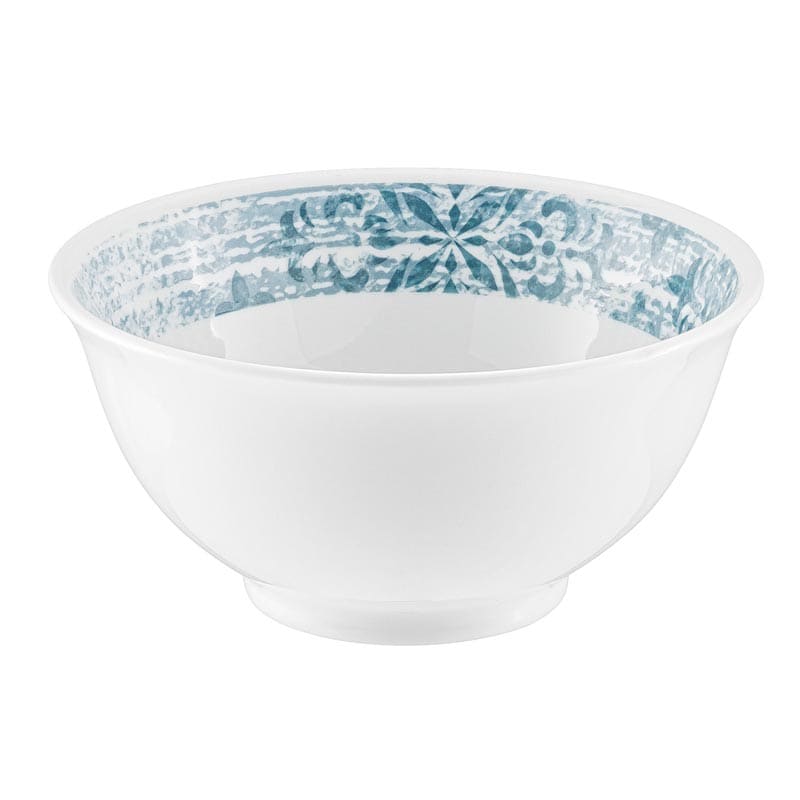 Shabby Chic Bowl, 10.125 oz., Structure Blue with Ornaments