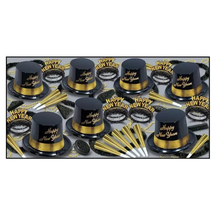 Gold New Year Party Favor Kit for 50 People